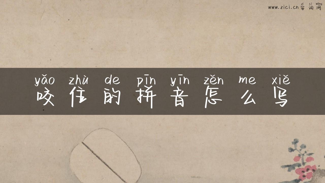 咬住的拼音怎么写