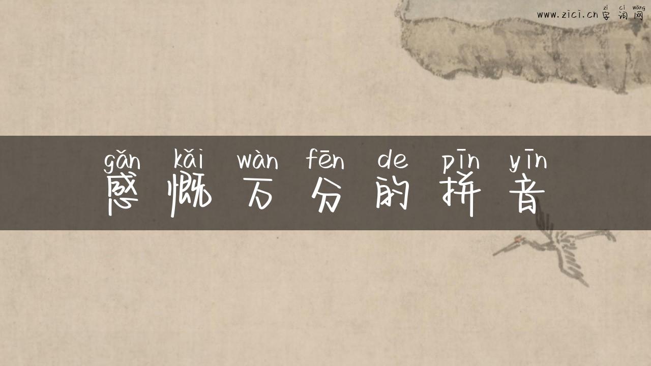 感慨万分的拼音
