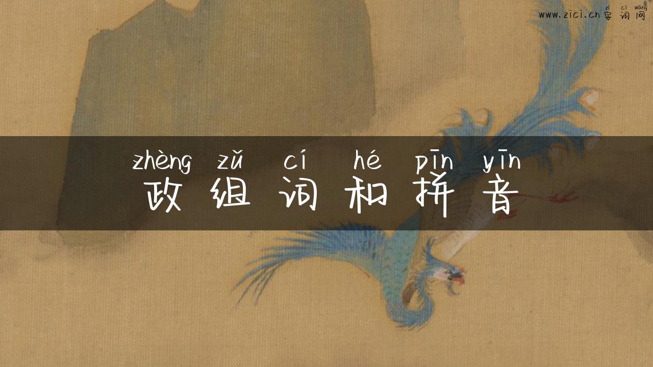 政组词和拼音