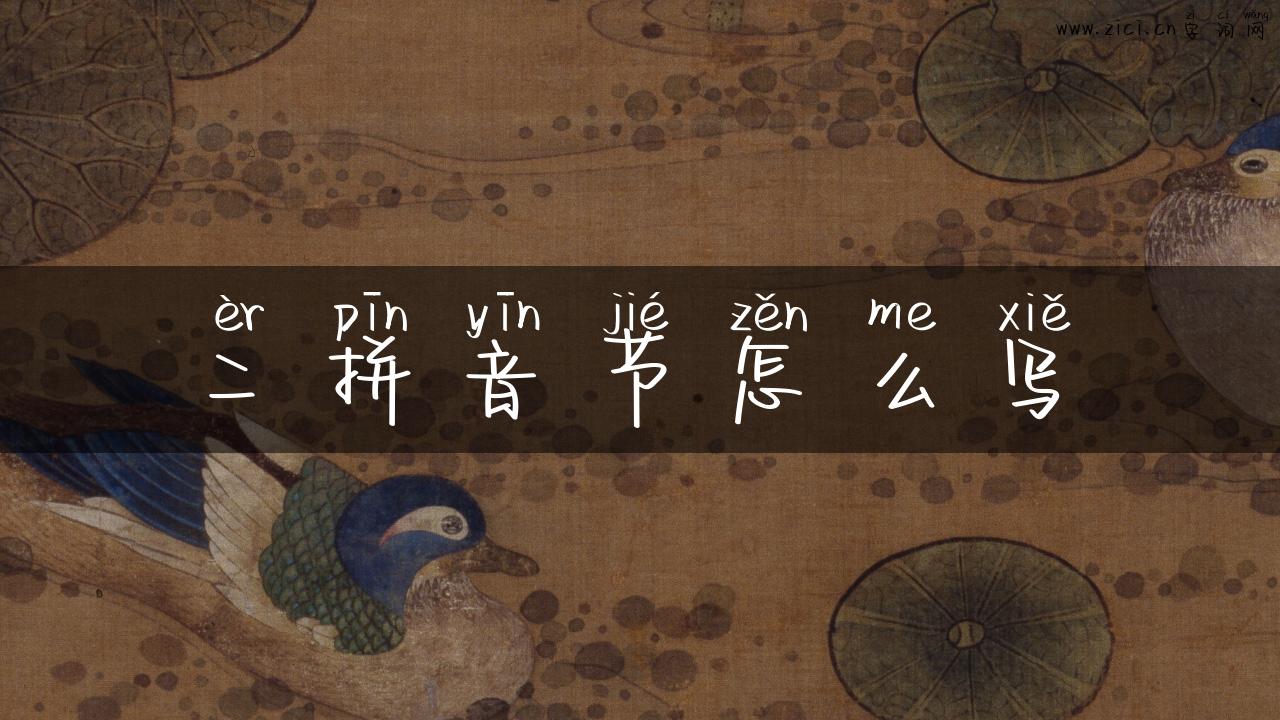 二拼音节怎么写
