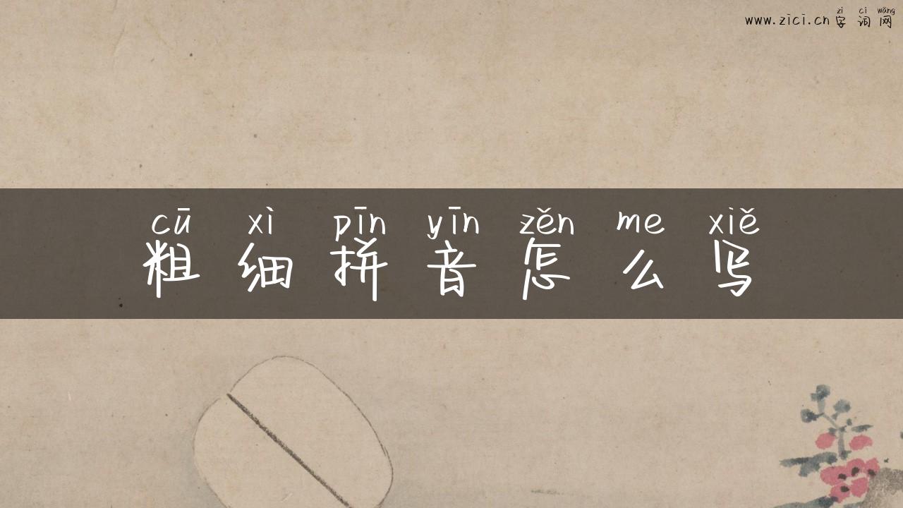 粗细拼音怎么写