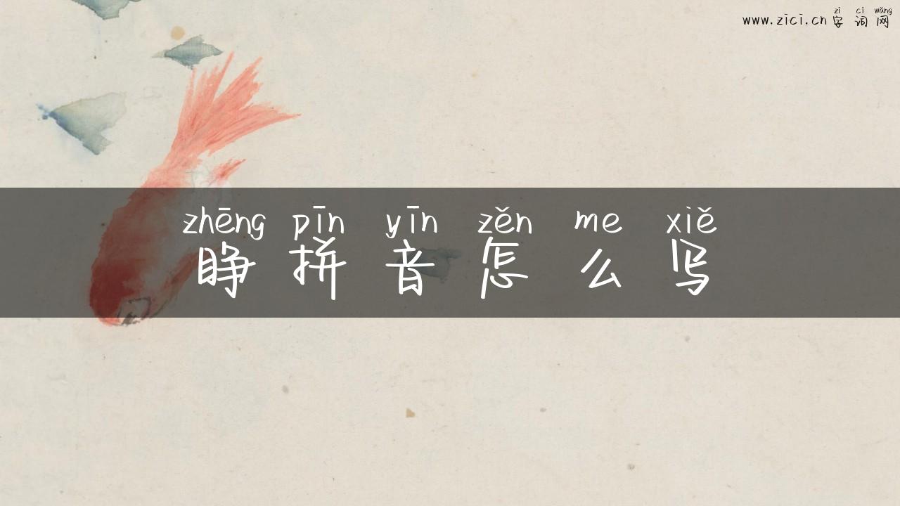 睁拼音怎么写