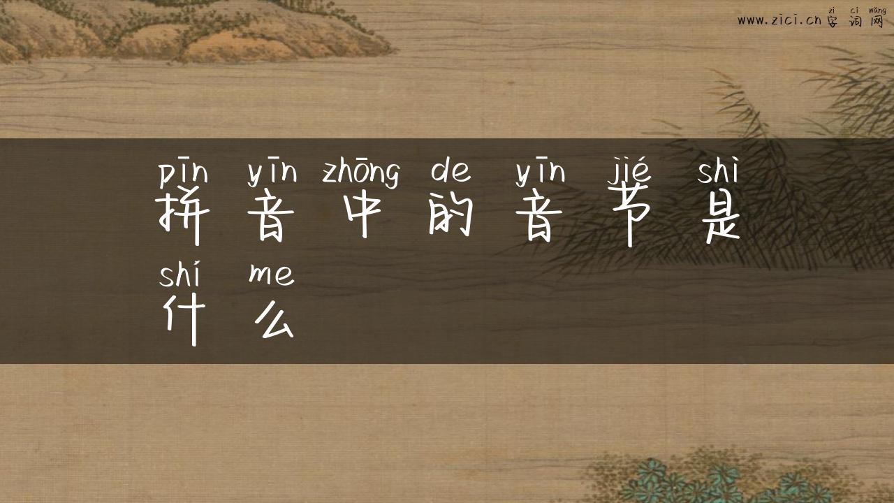 拼音中的音节是什么