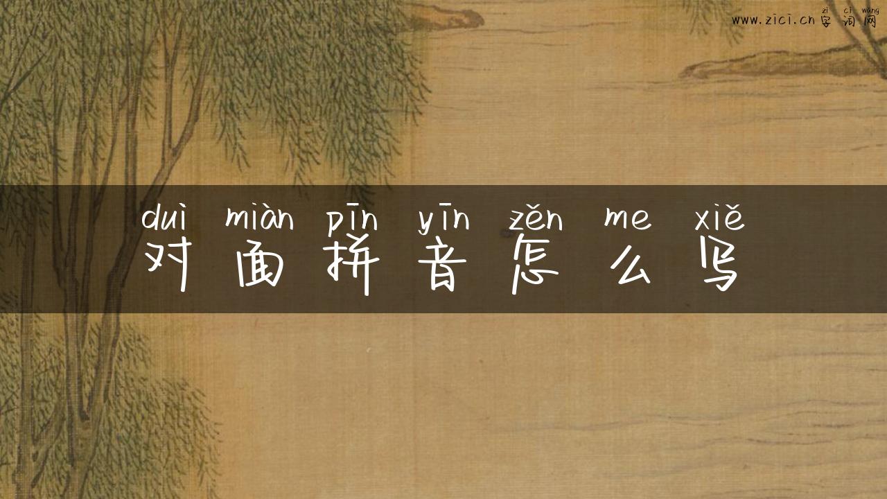 对面拼音怎么写