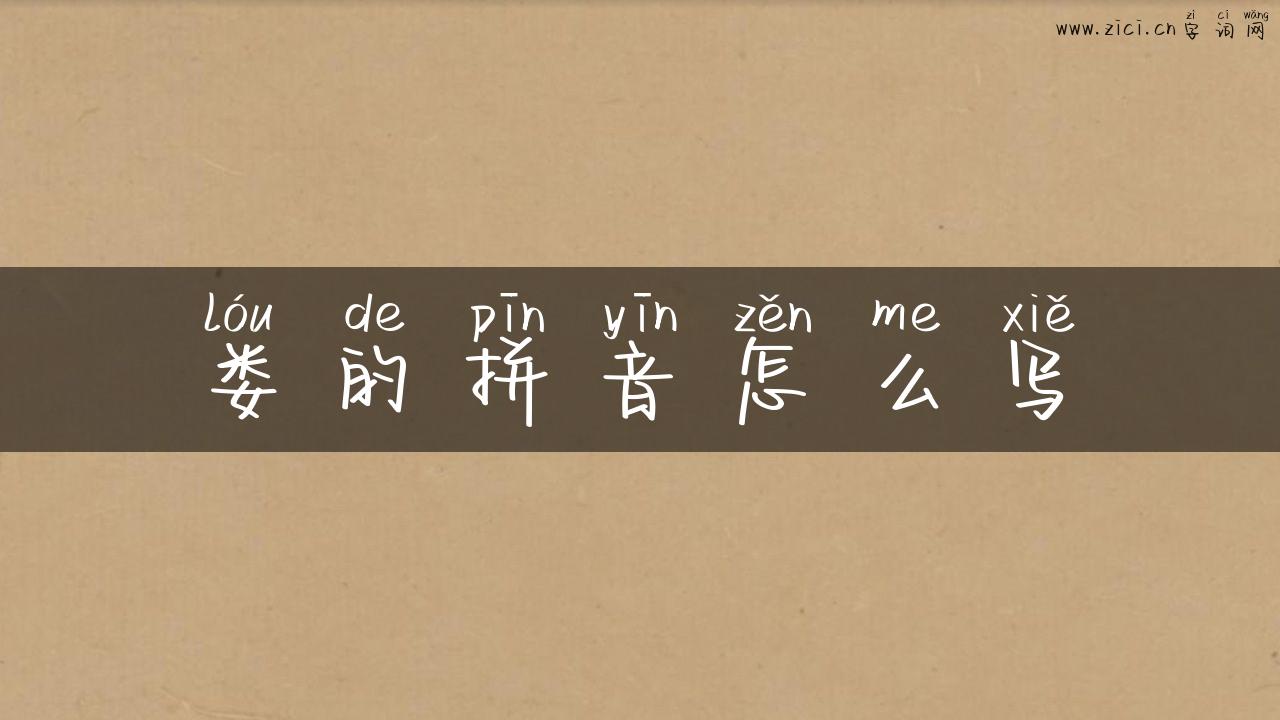 娄的拼音怎么写
