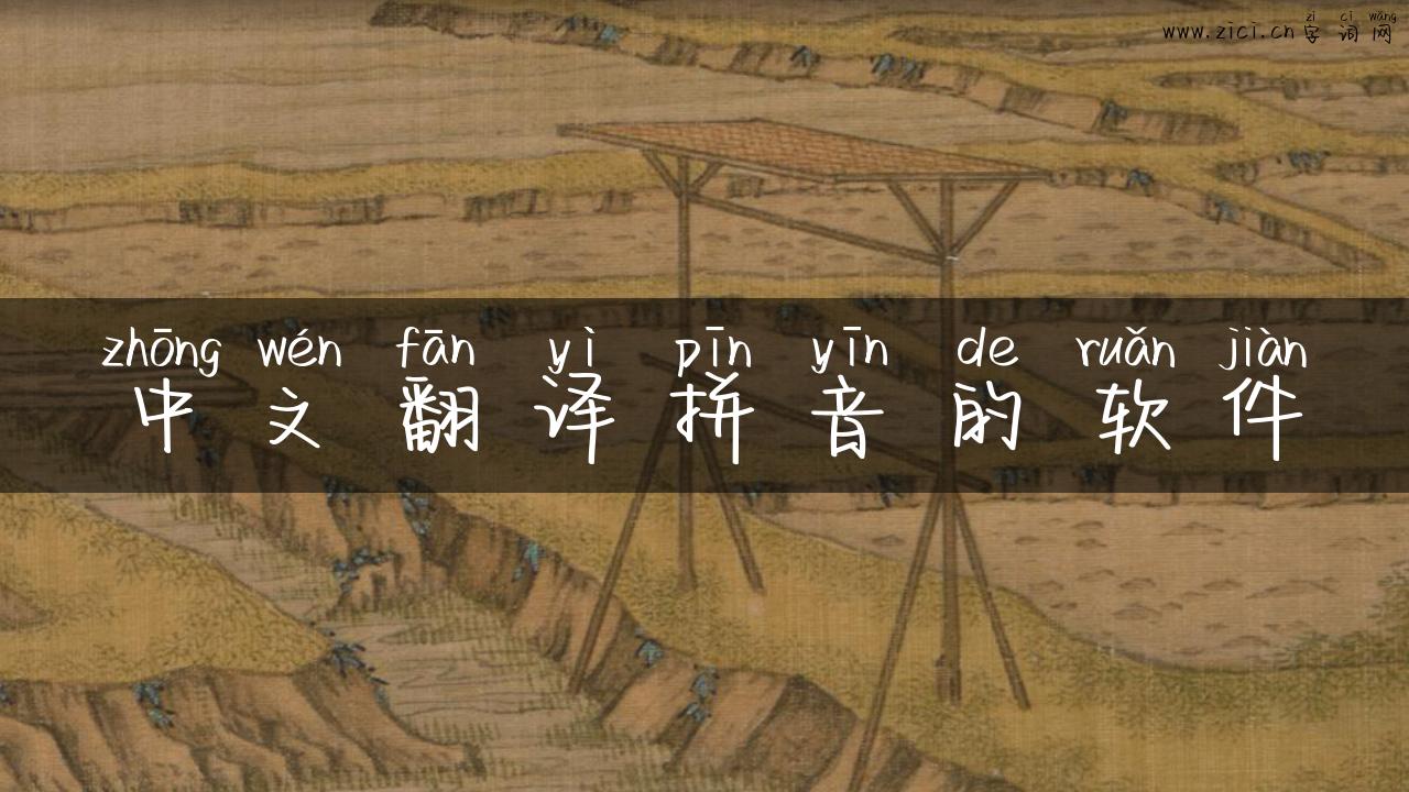中文翻译拼音的软件