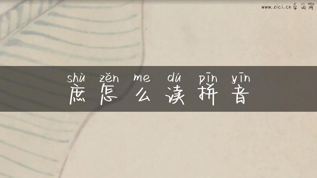 庶怎么读拼音
