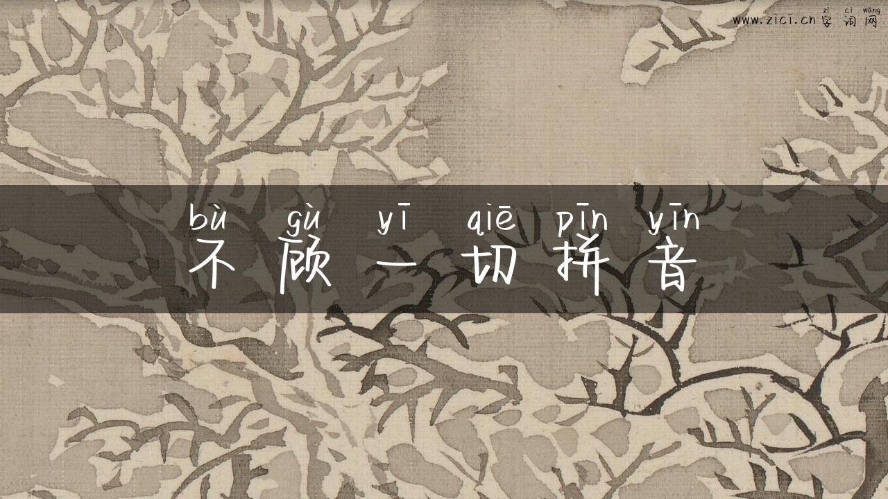 不顾一切拼音
