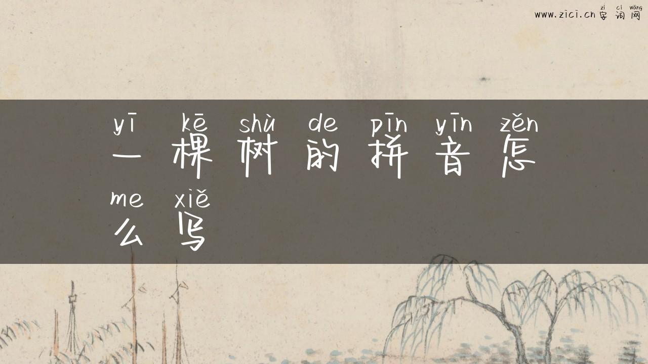 一棵树的拼音怎么写