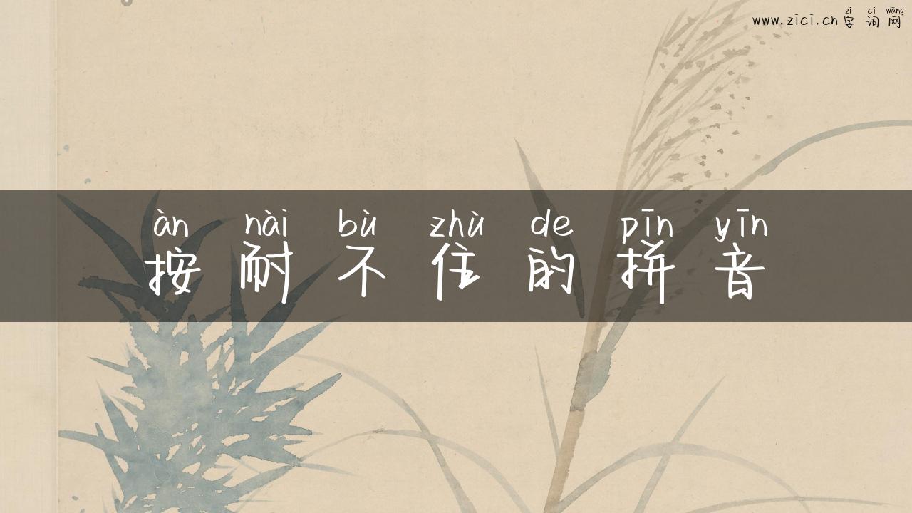 按耐不住的拼音