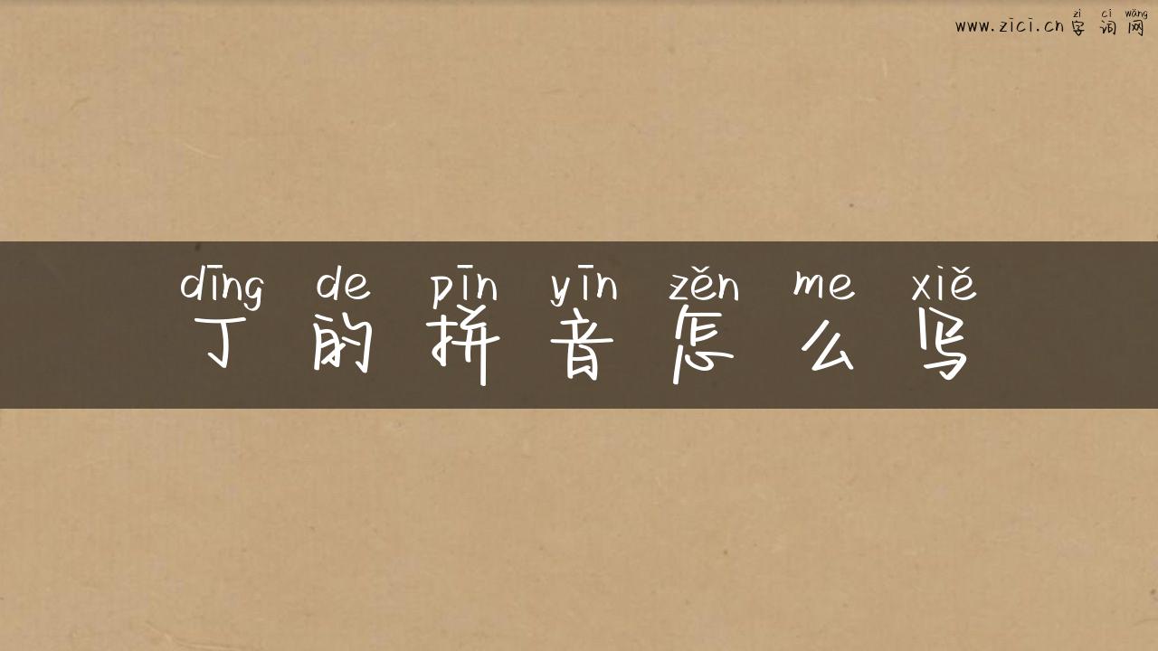 丁的拼音怎么写