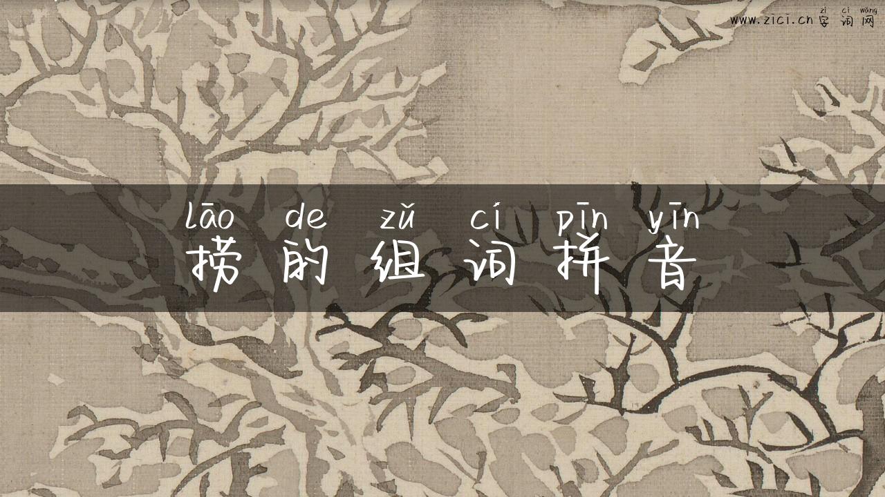 捞的组词拼音