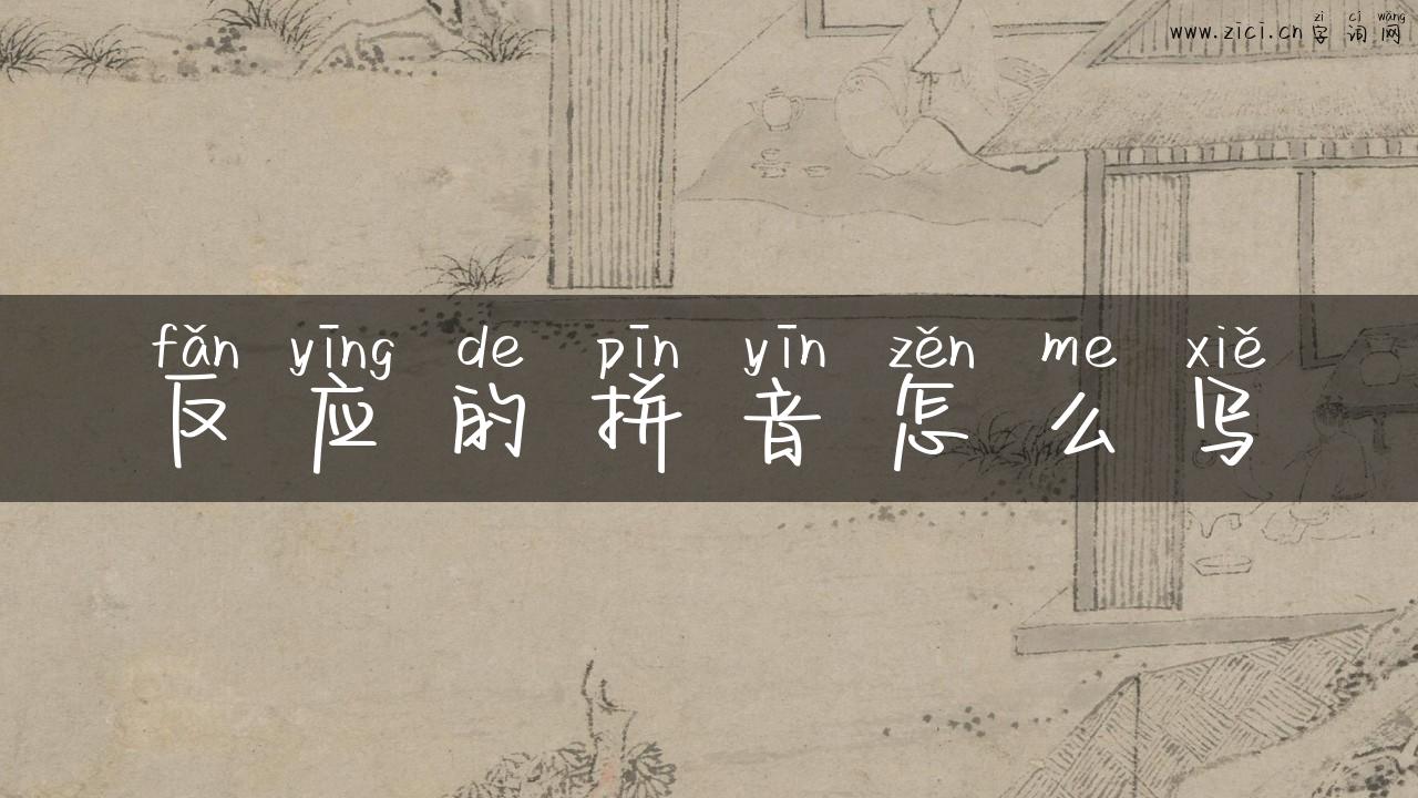 反应的拼音怎么写