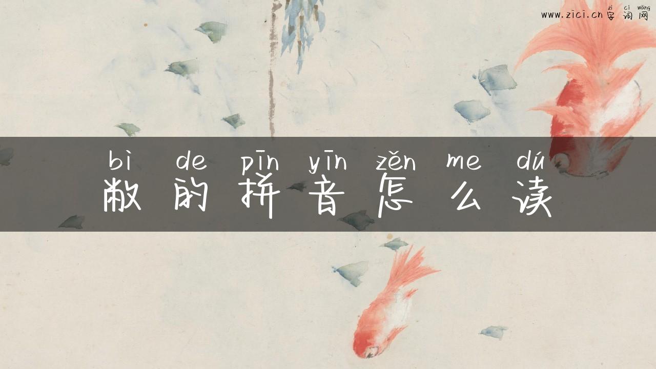 敝的拼音怎么读