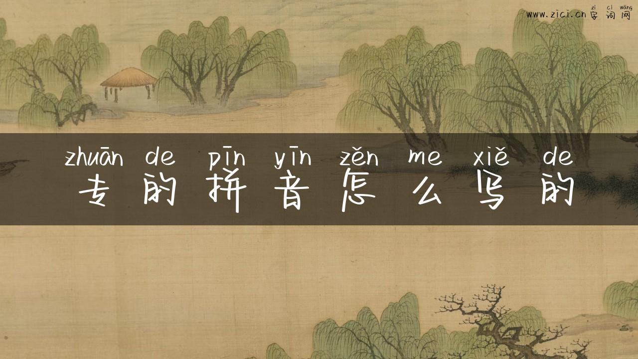 专的拼音怎么写的