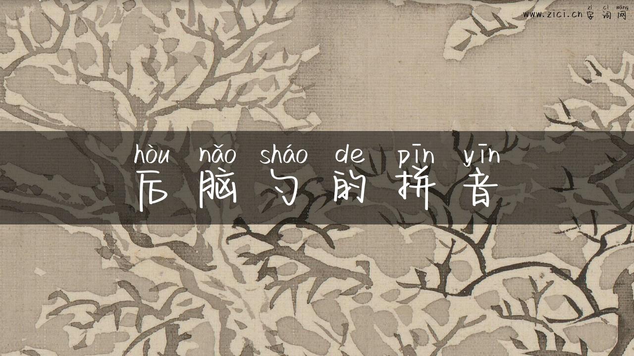 后脑勺的拼音