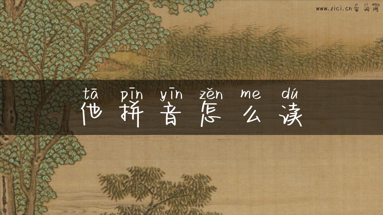 他拼音怎么读