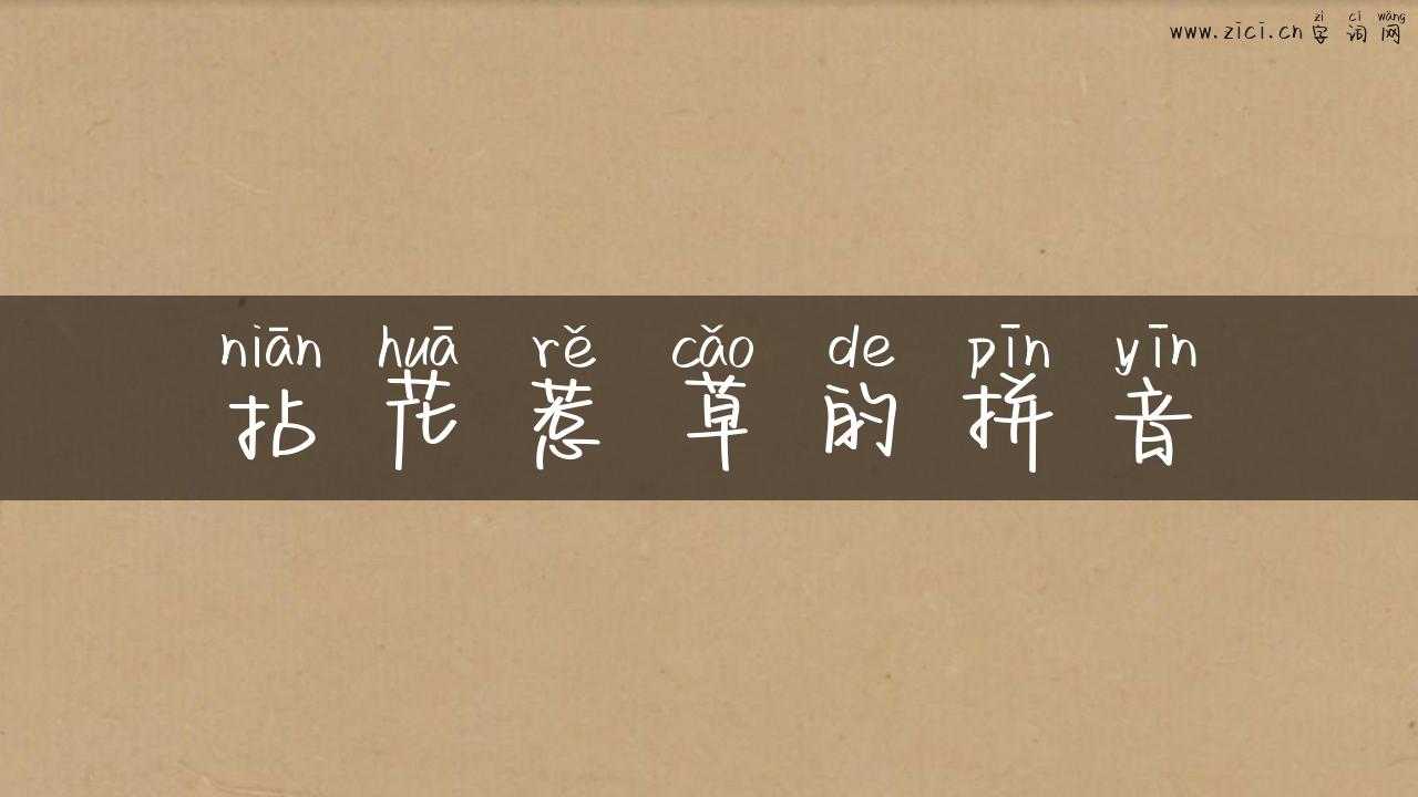 拈花惹草的拼音