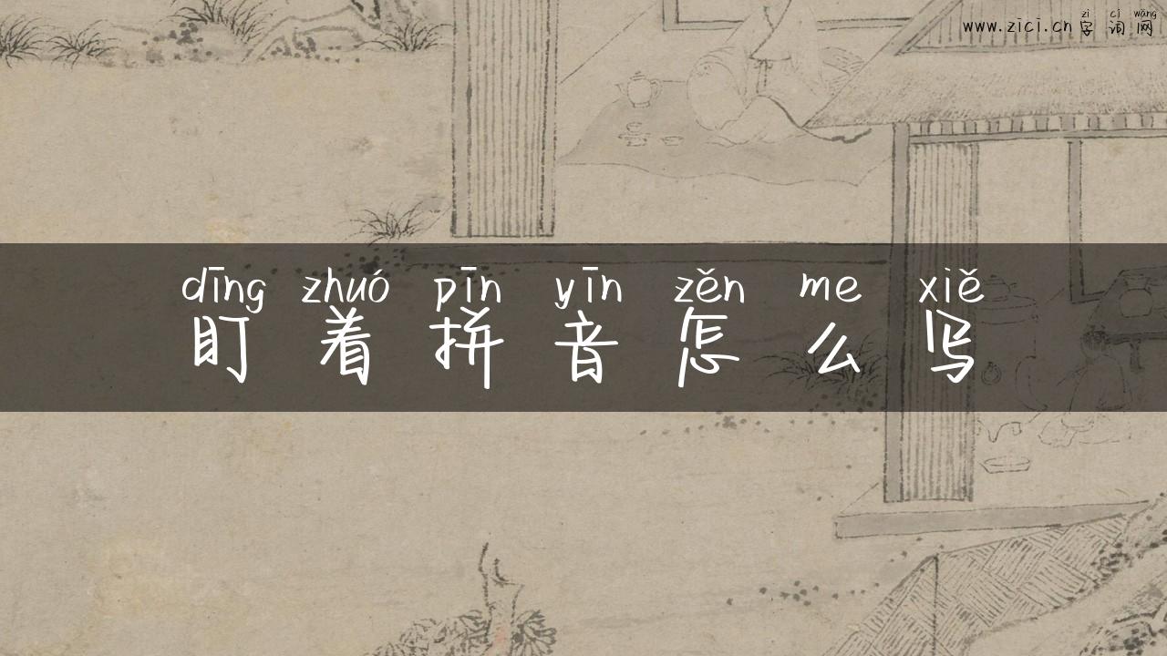 盯着拼音怎么写
