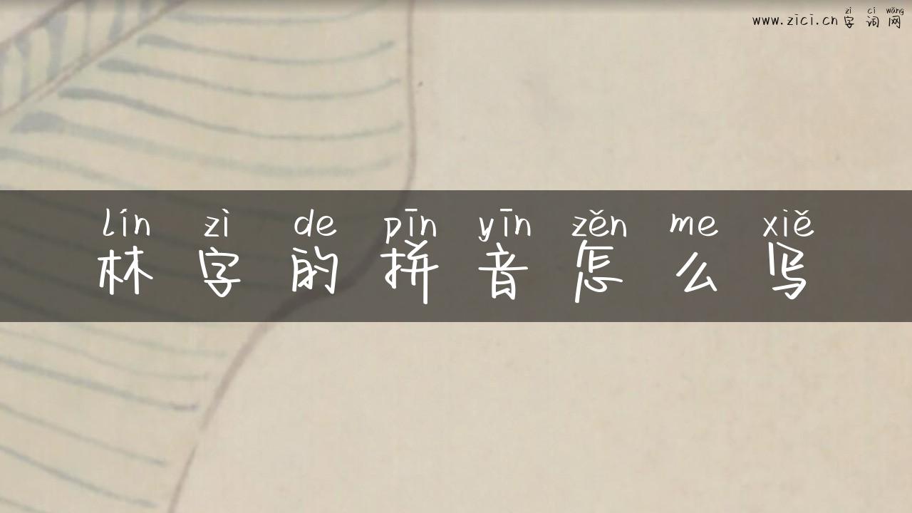 林字的拼音怎么写