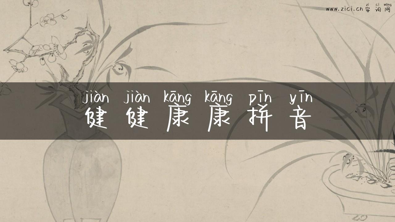 健健康康拼音