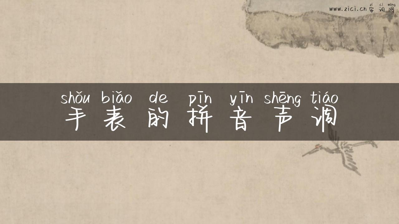 手表的拼音声调