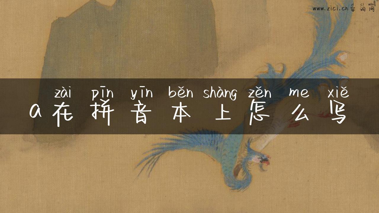 a在拼音本上怎么写