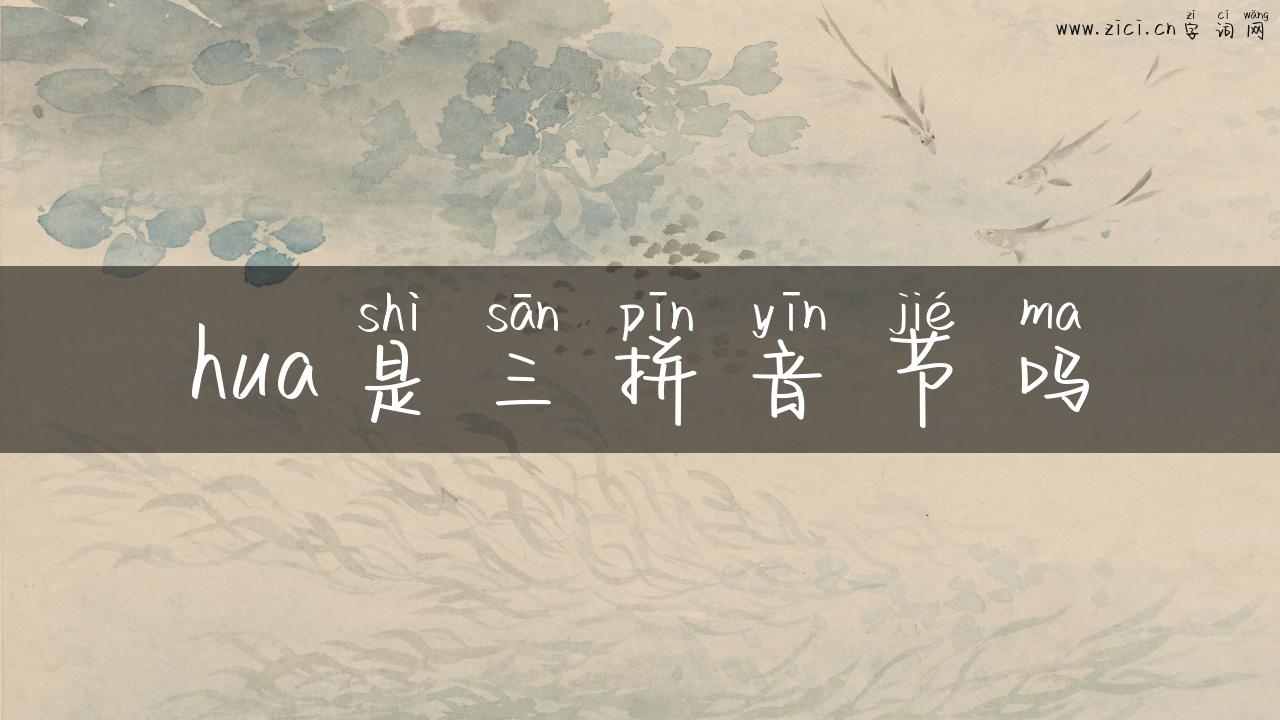 hua是三拼音节吗