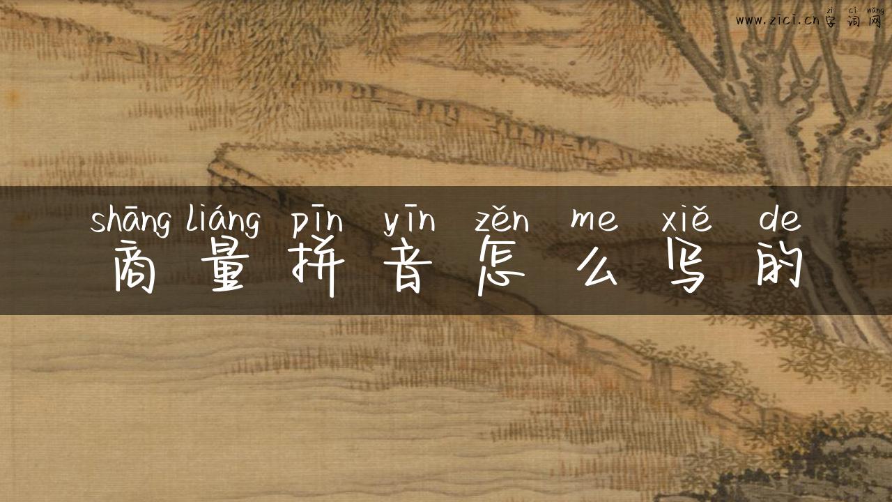 商量拼音怎么写的