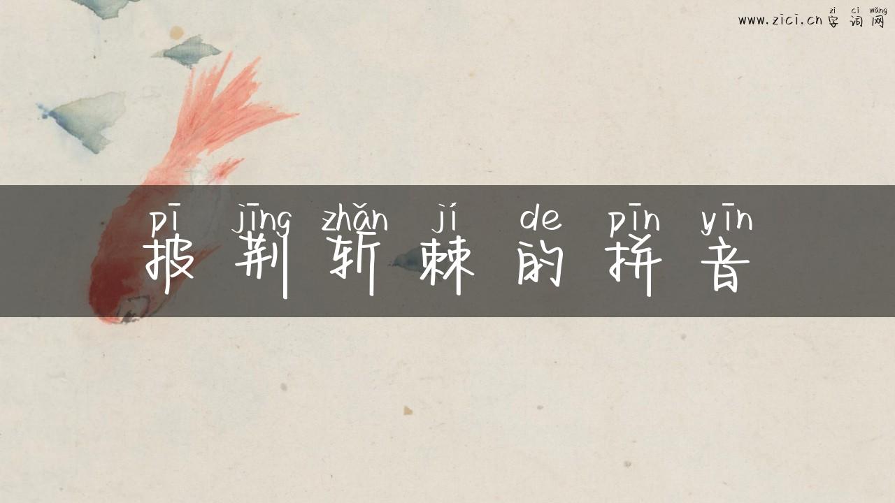 披荆斩棘的拼音