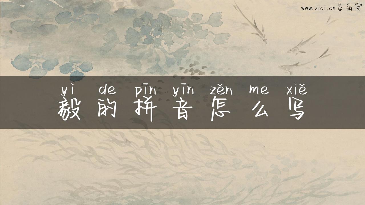 毅的拼音怎么写