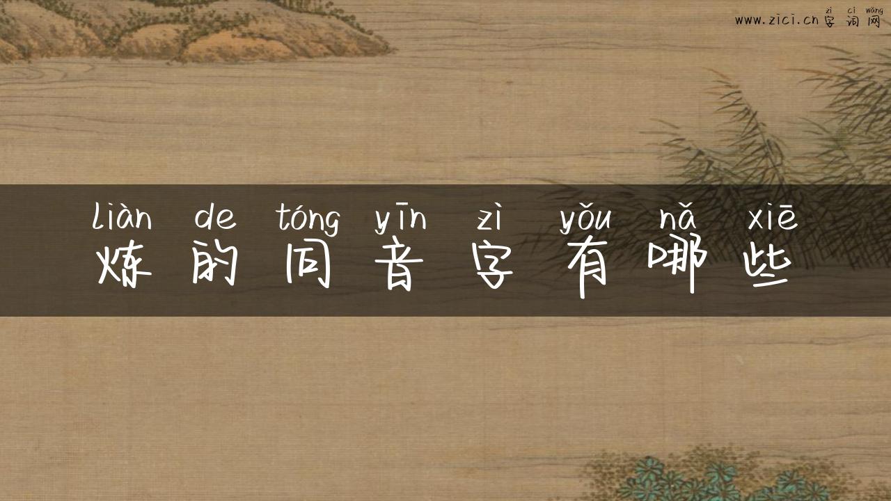 炼的同音字有哪些