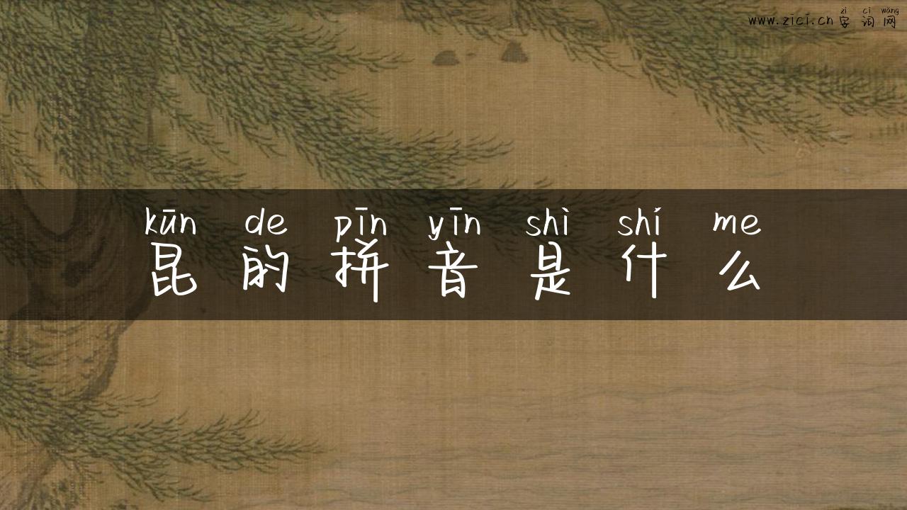 昆的拼音是什么