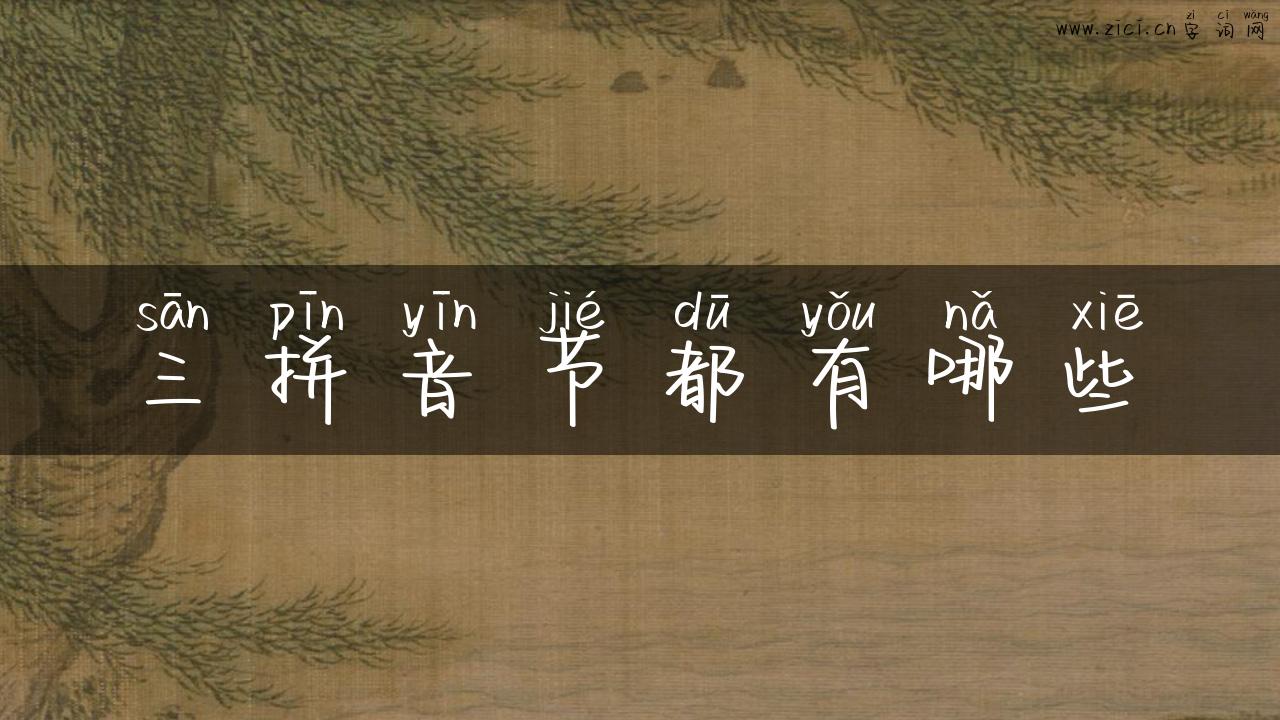 三拼音节都有哪些