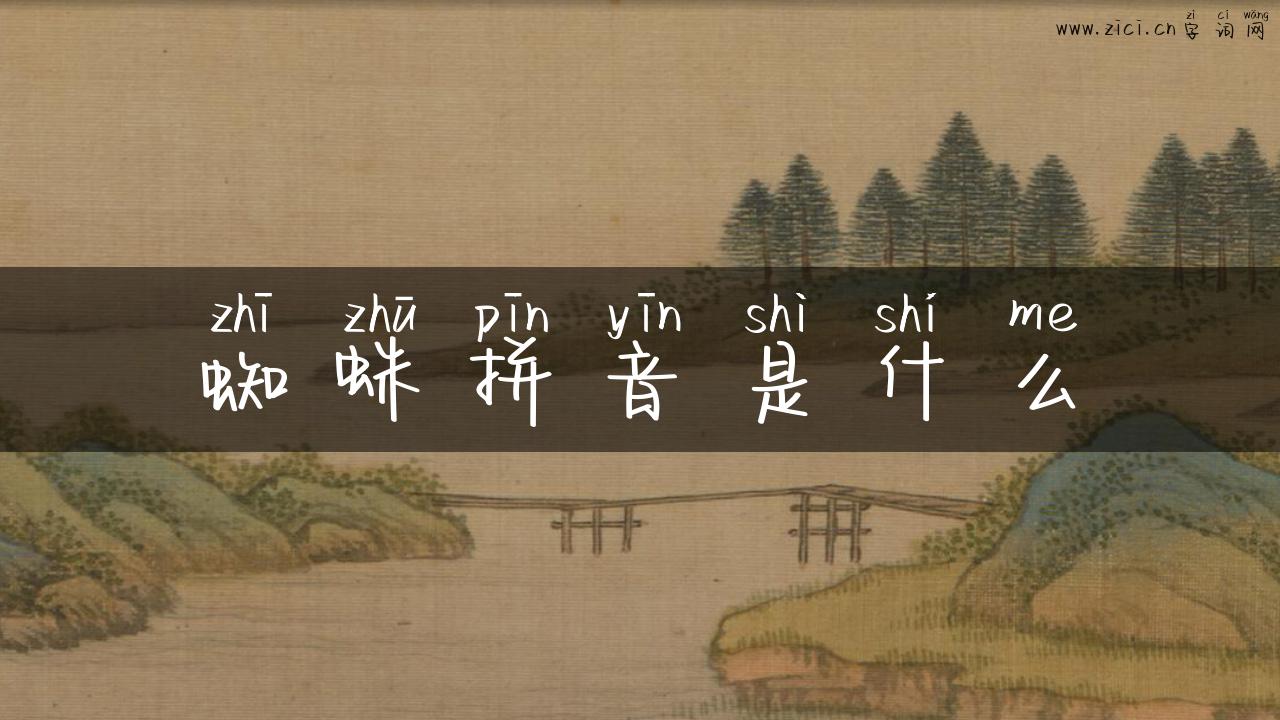蜘蛛拼音是什么