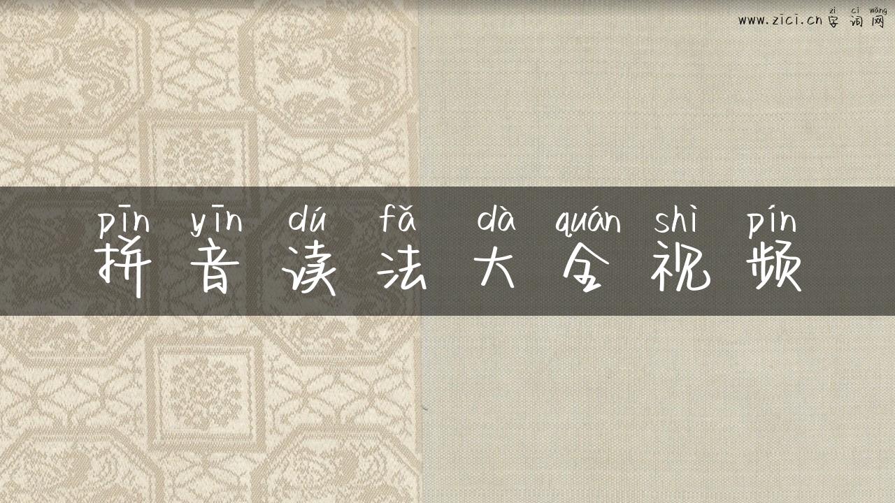 拼音读法大全视频