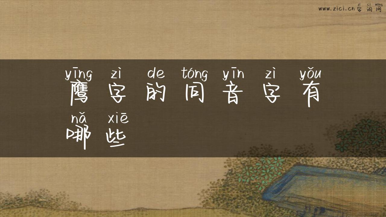 鹰字的同音字有哪些