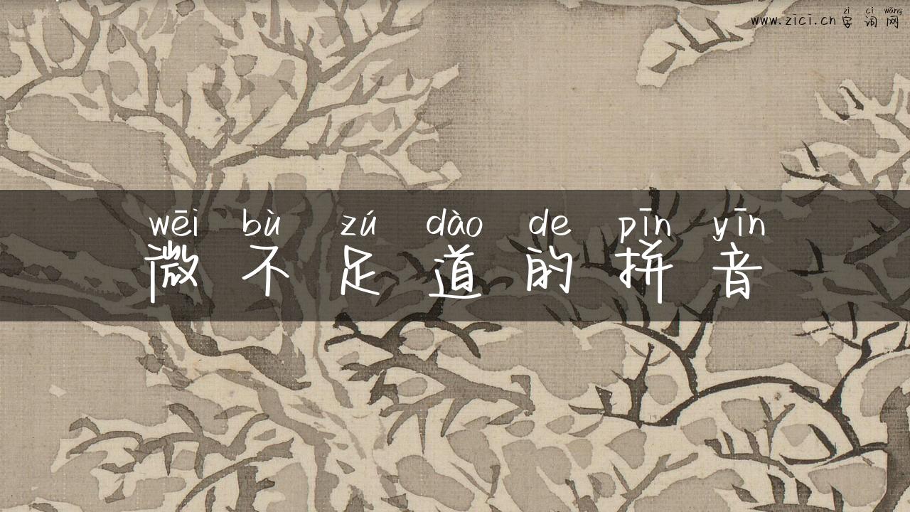 微不足道的拼音
