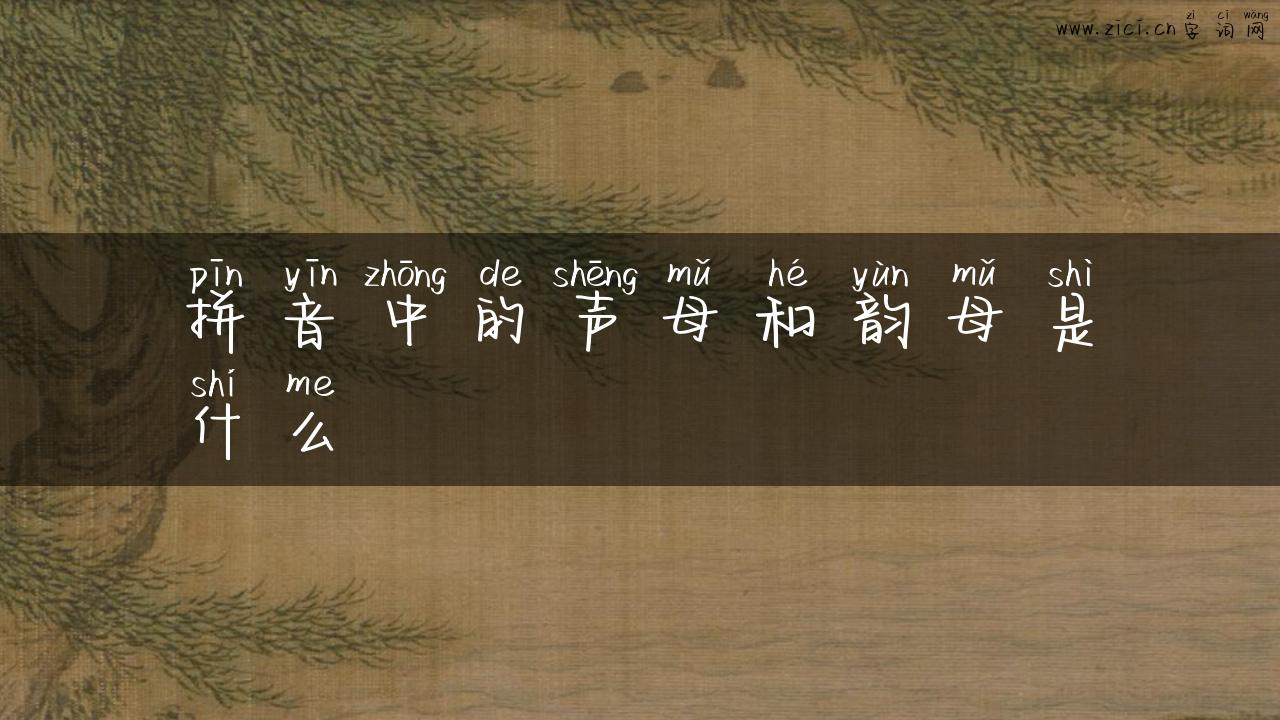 拼音中的声母和韵母是什么