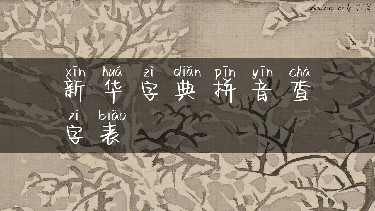 新华字典拼音查字表