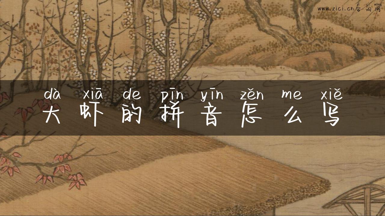 大虾的拼音怎么写