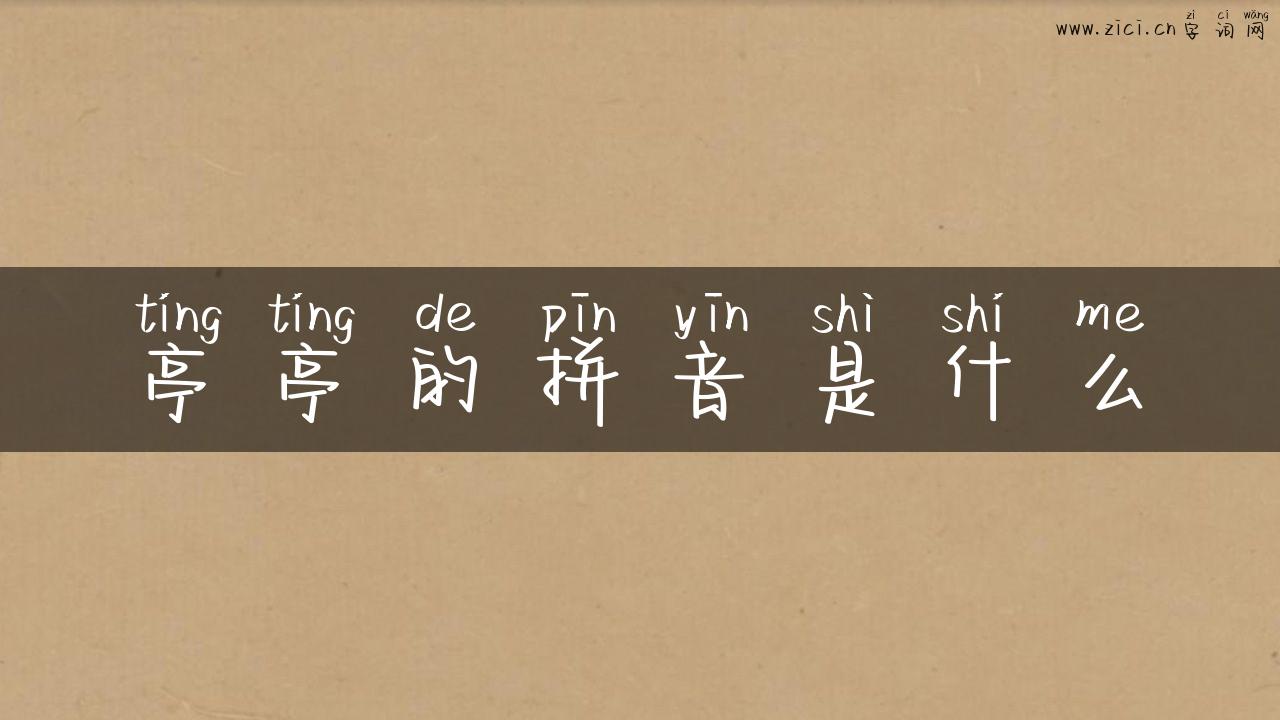 亭亭的拼音是什么