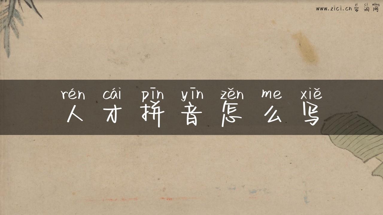 人才拼音怎么写