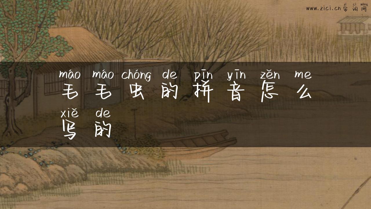 毛毛虫的拼音怎么写的