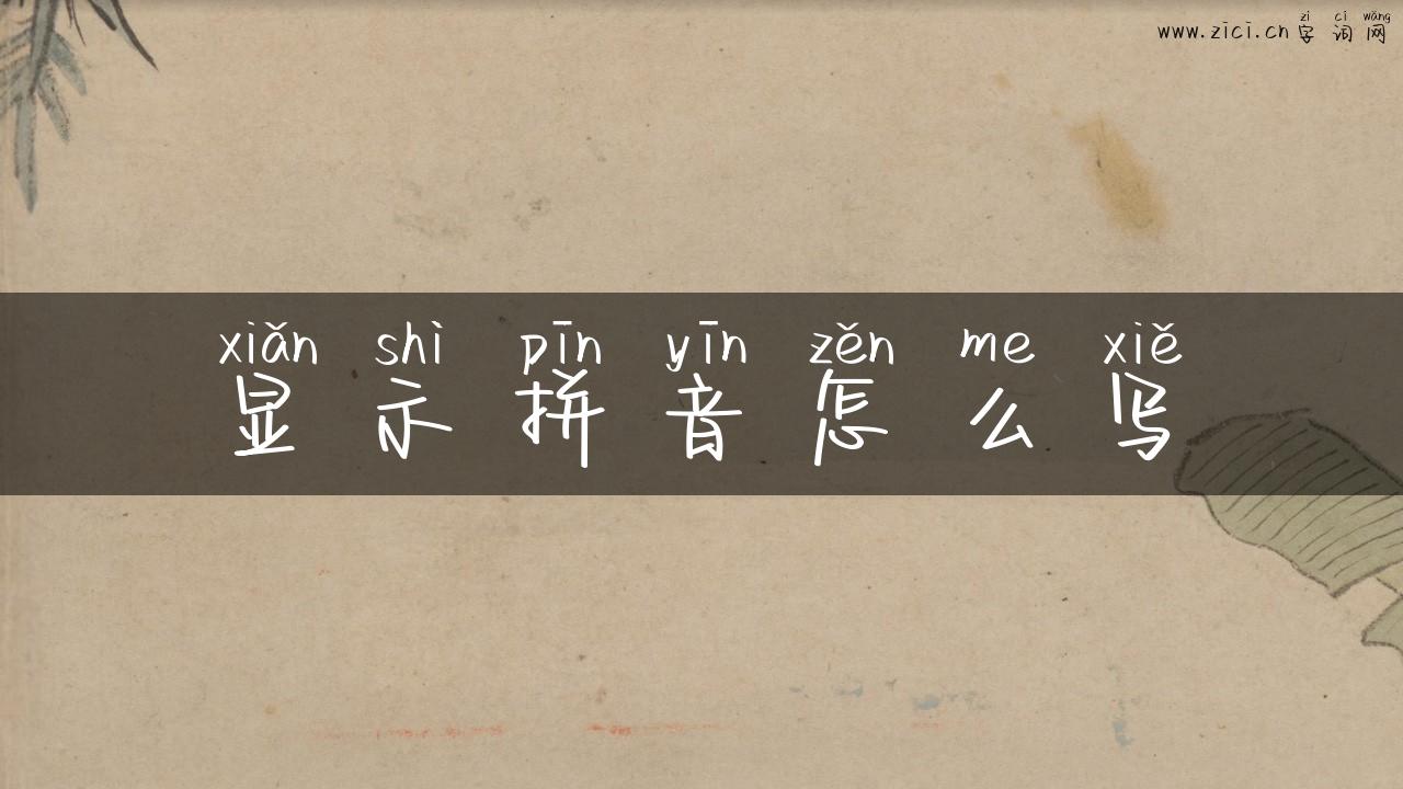 显示拼音怎么写