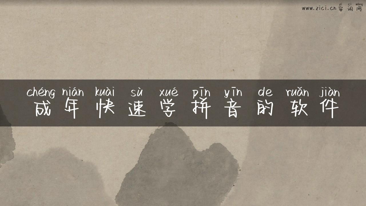 成年快速学拼音的软件