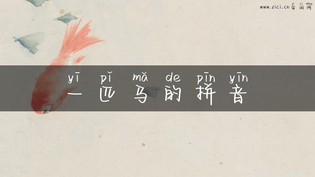 一匹马的拼音