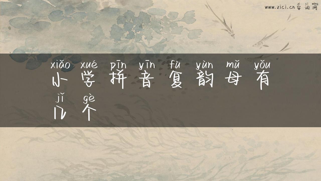 小学拼音复韵母有几个