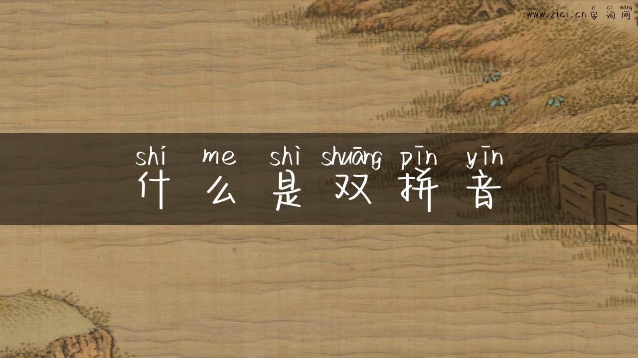 什么是双拼音
