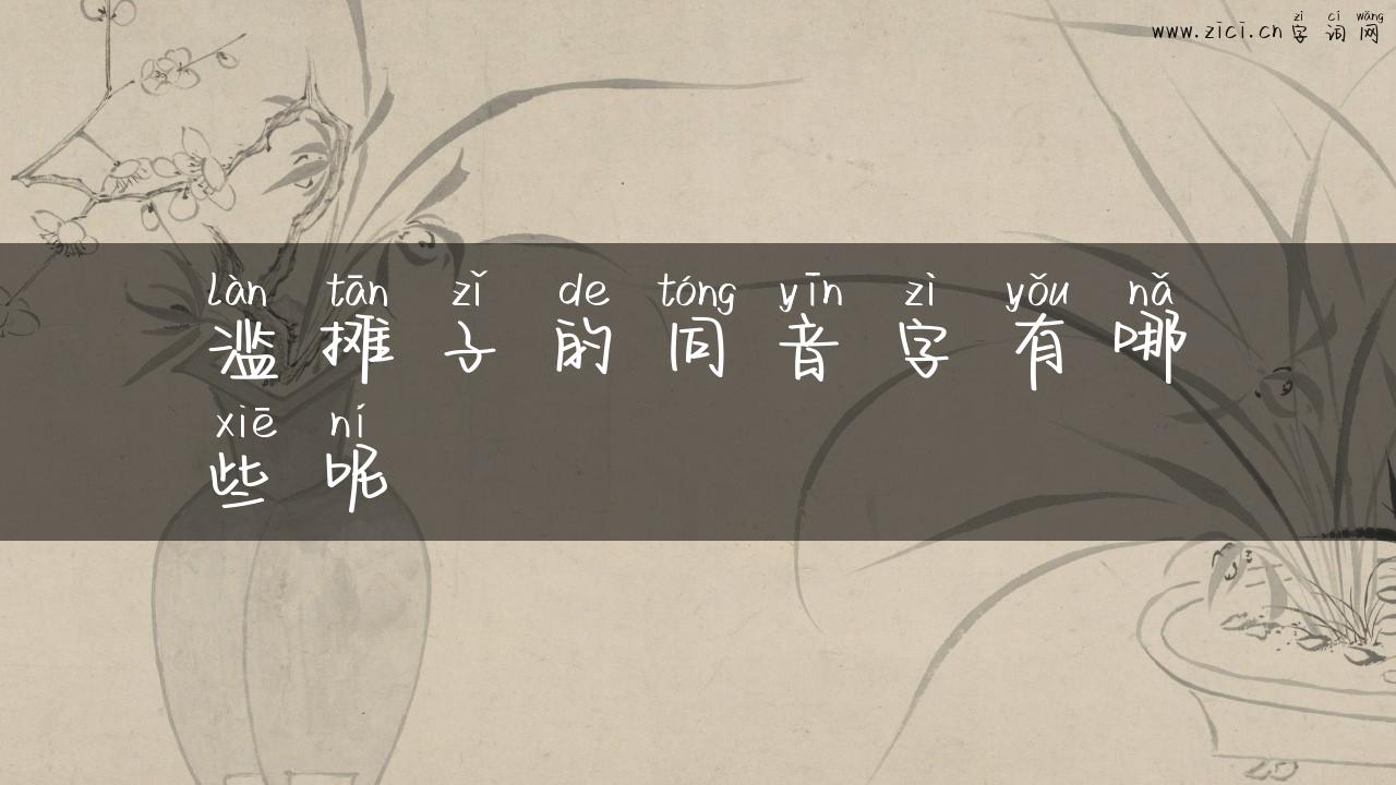 滥摊子的同音字有哪些呢